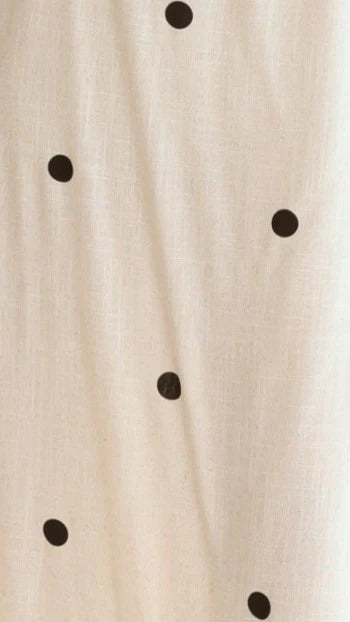 Nasira One Shoulder Maxi Dress Oat Black Polka Dot