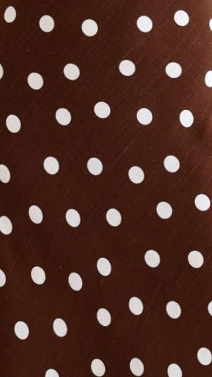 Solare Maxi Dress Brown White Polka
