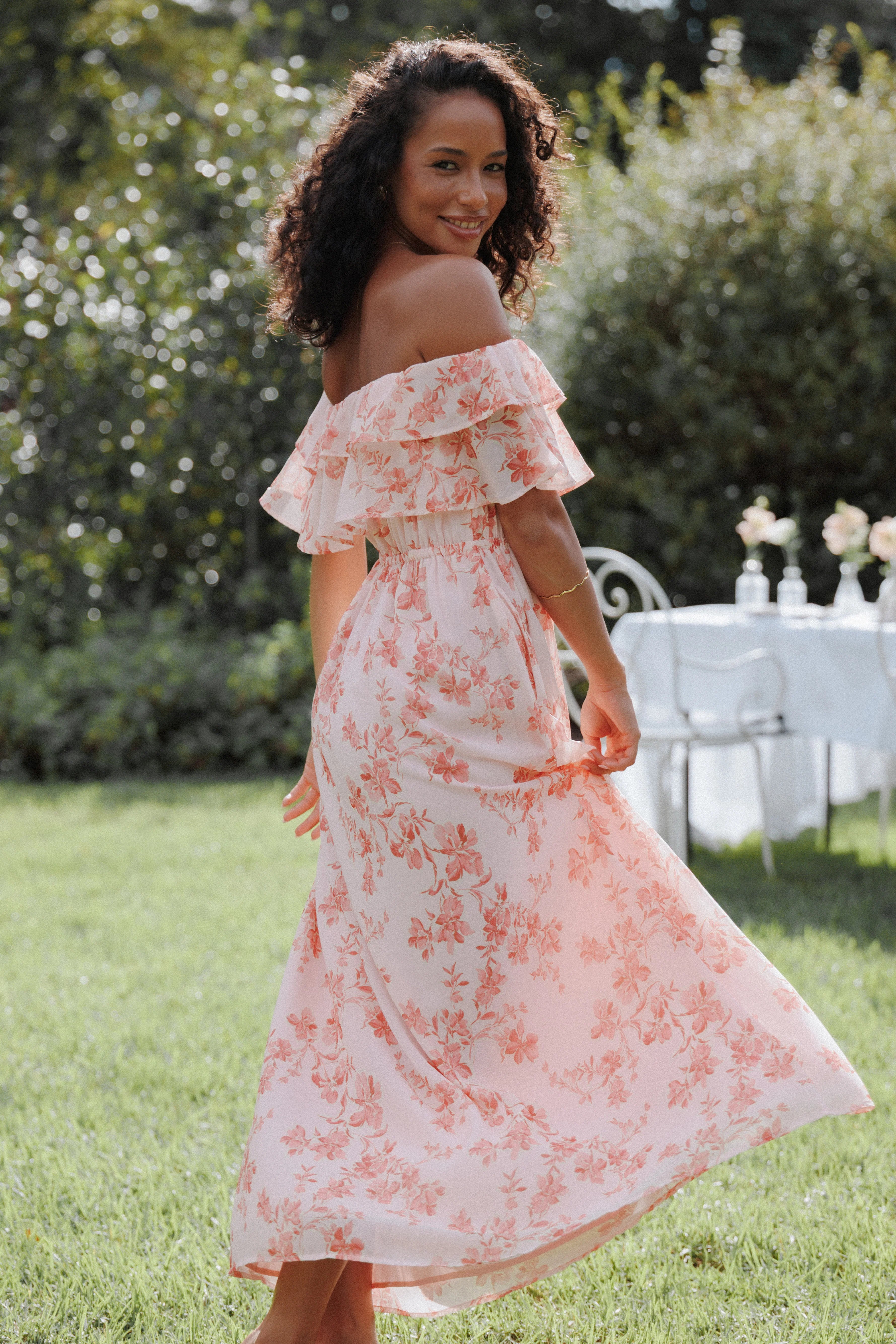 Majesty Maxi Dress Rose Pink Floral