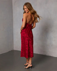 Cool Bloom Floral Jacquard Midi Dress