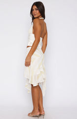 Crazy Romantic Midi Skirt Citrus Stripe