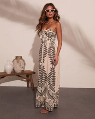 Palm Daydream Abstract Print Jumpsuit