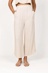 Eleanor High Waisted Pants Beige