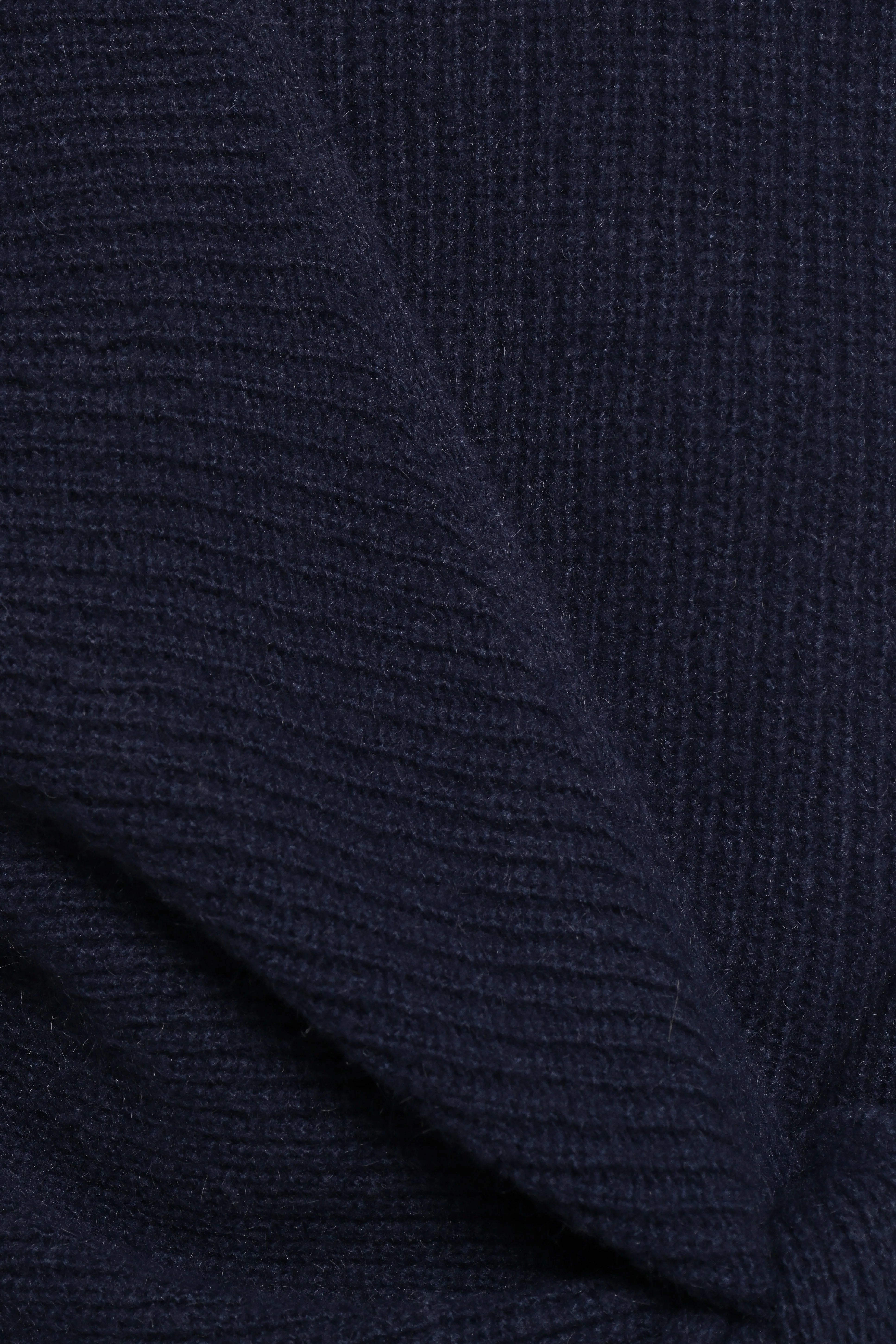 Ettie Wrap Side Tie Knit Sweater Navy