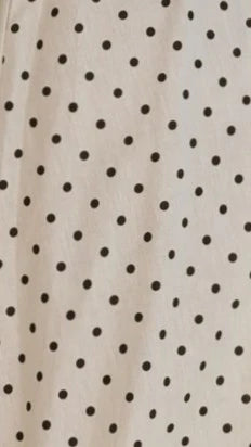 Nicole Spaghetti Strap Maxi Dress Beige Black Polka Dot