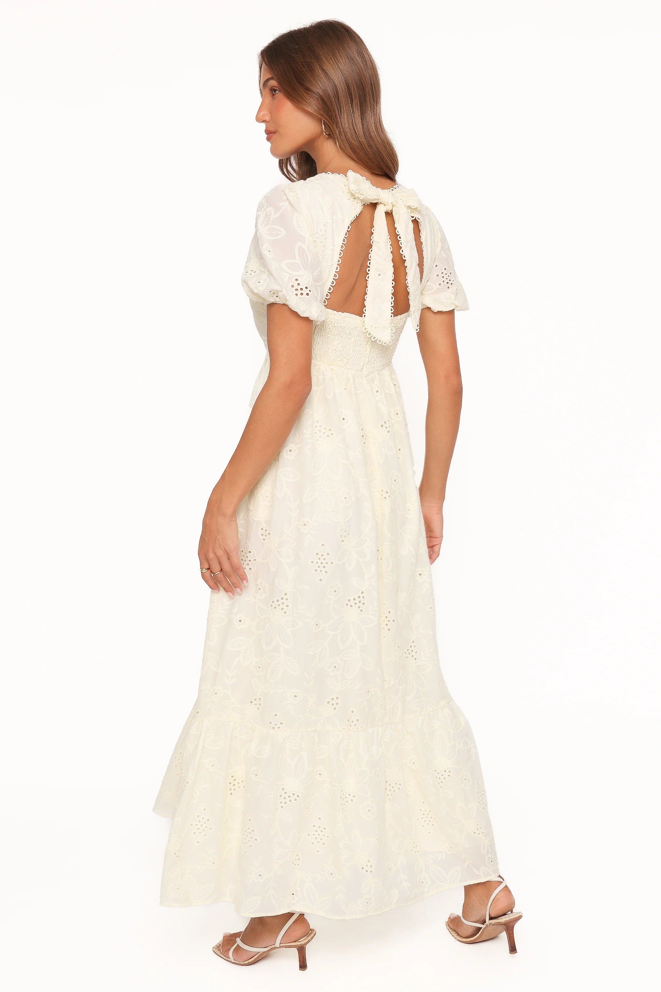 Janice Maxi Dress Butter Yellow Broderie