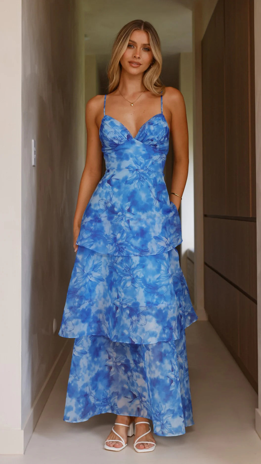 Kelli Maxi Dress Blue Floral