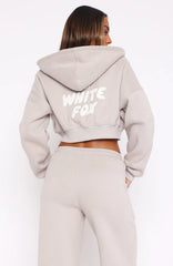 Offstage Cropped Zip Hoodie Moon
