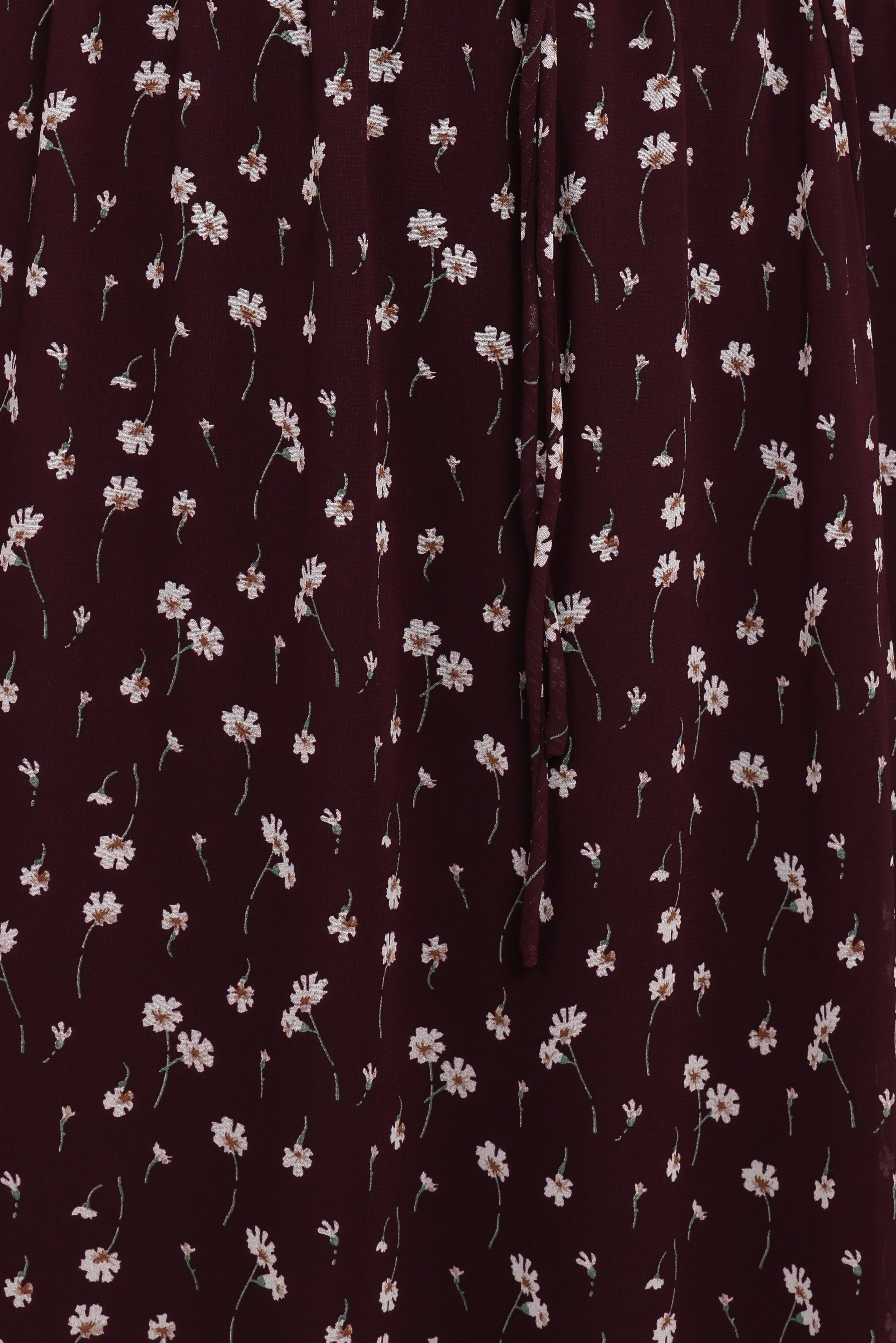 Keziah Long Sleeve Maxi Dress Burgundy Floral