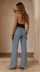 Belle Halter Neck Top Black