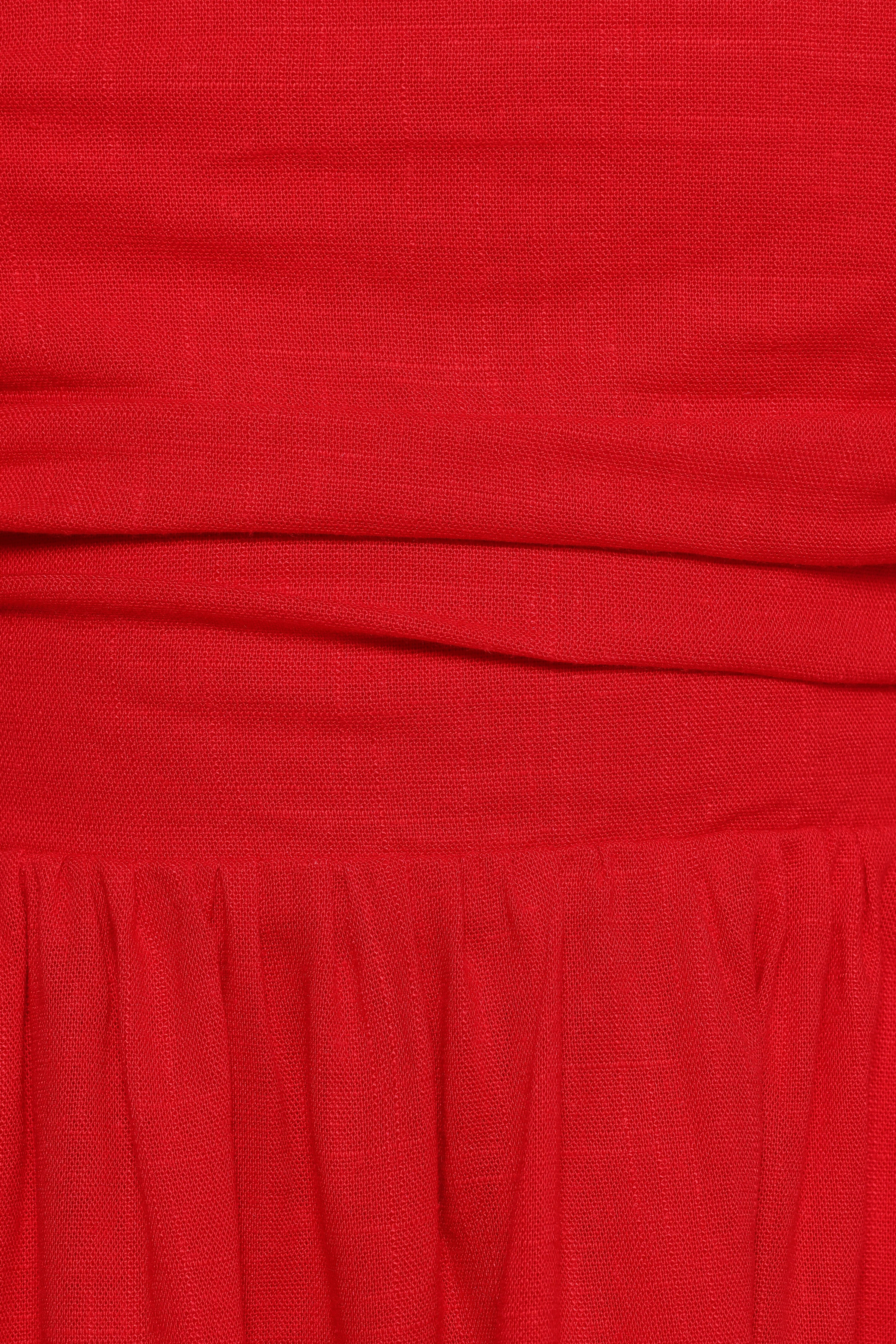 Katy Strapless Mini Dress Red