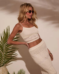 Sip Slow Crochet Cropped Top