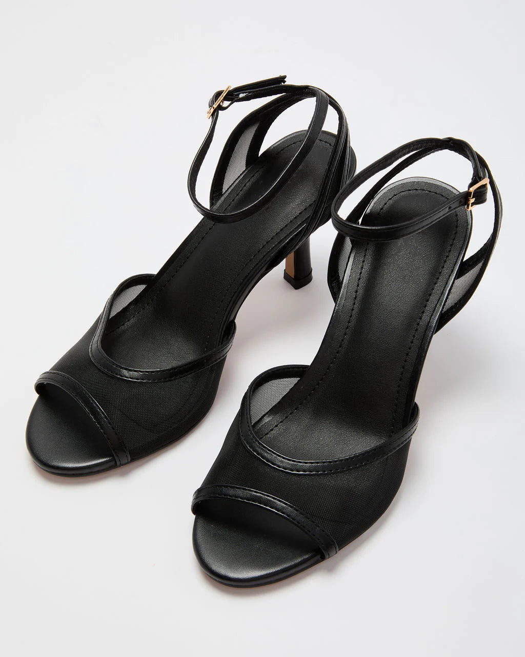 Bare Intention Mesh Panel Heels
