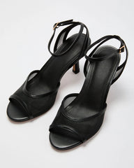 Bare Intention Mesh Panel Heels