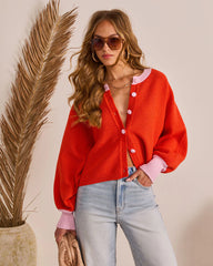 Comfort Archive Contrast Trim Cardigan