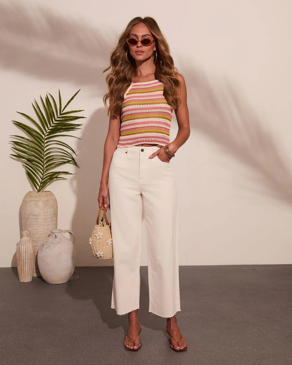 Elara High Waisted Wide Leg Jeans