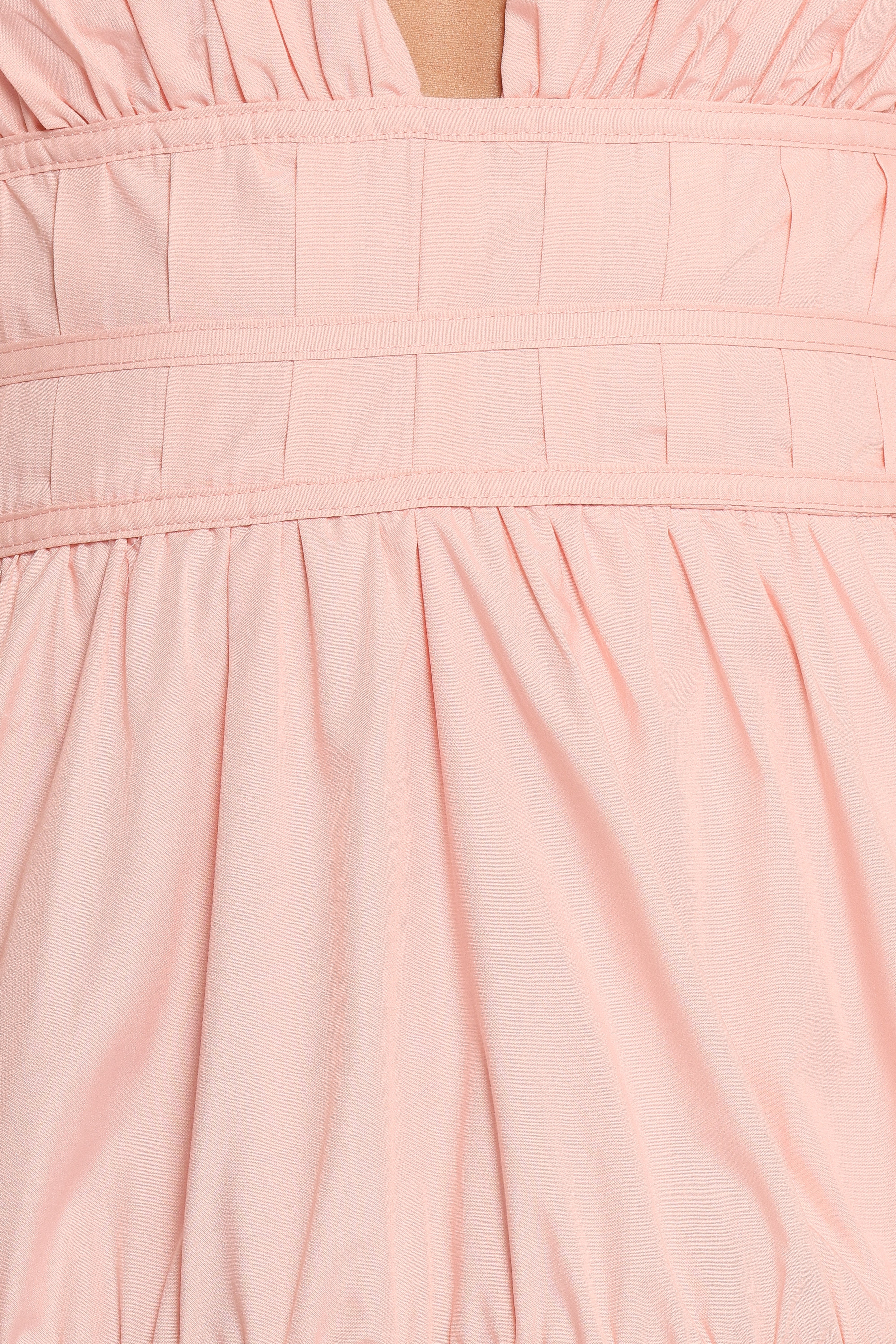 Joedy Puff Sleeve Midi Dress Pale Pink