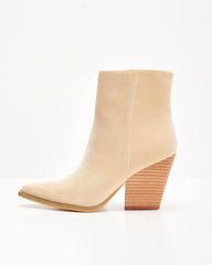 Rowyn Faux Suede Heeled Bootie