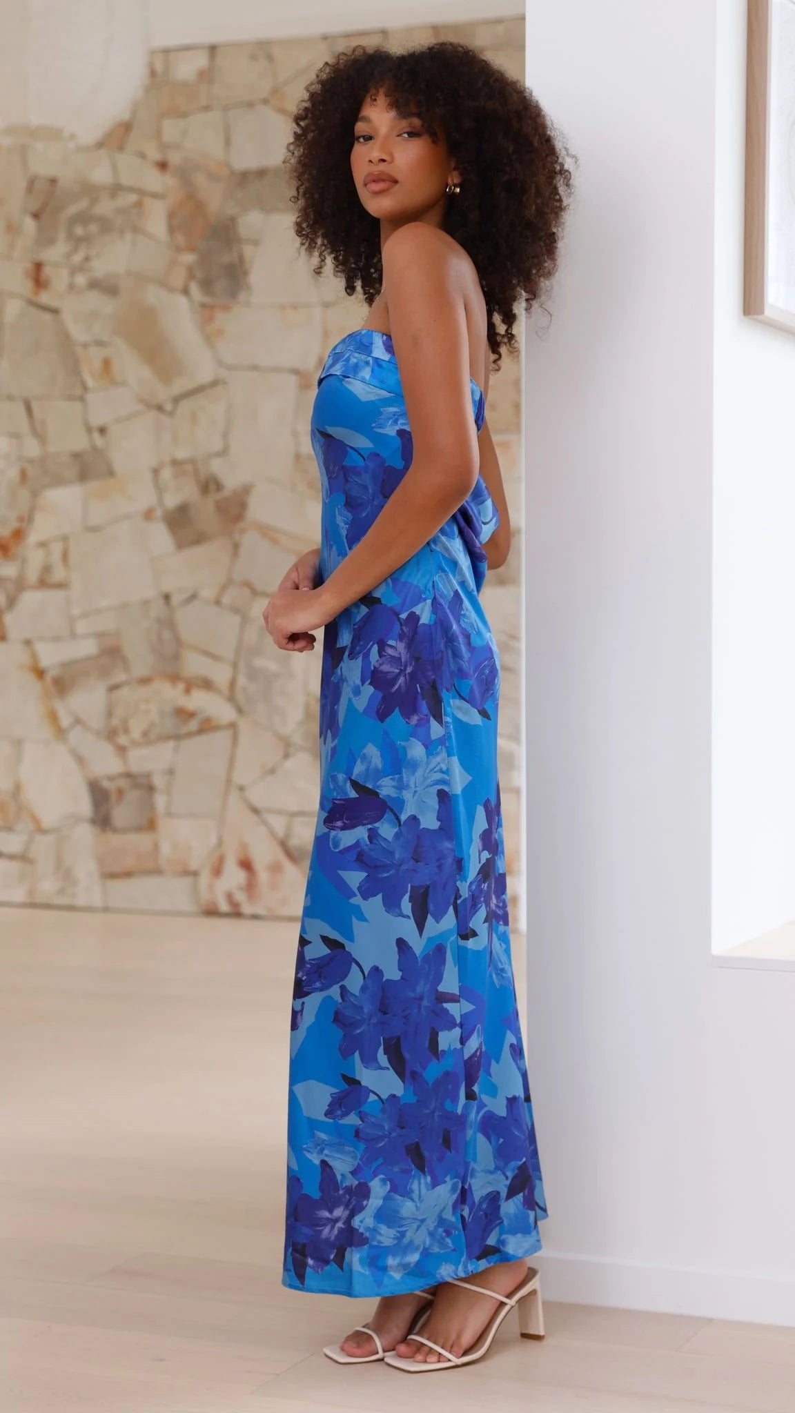 Miya Maxi Dress Blue Floral