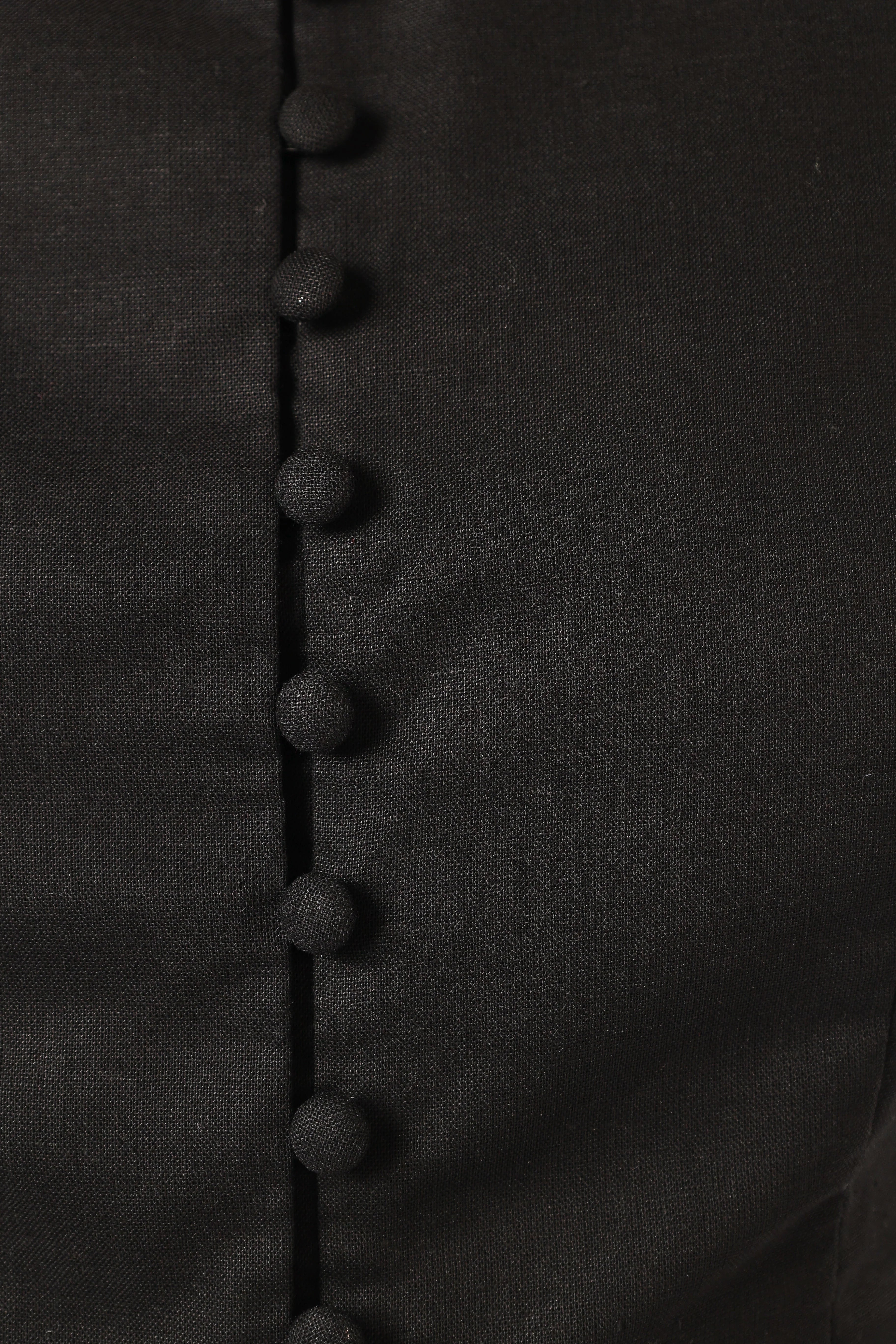 Daniella Linen Vest Black