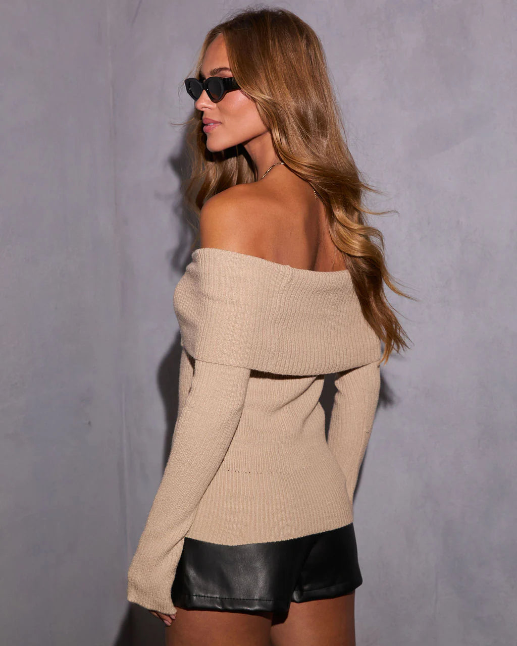Lucina Knit Off The Shoulder Top