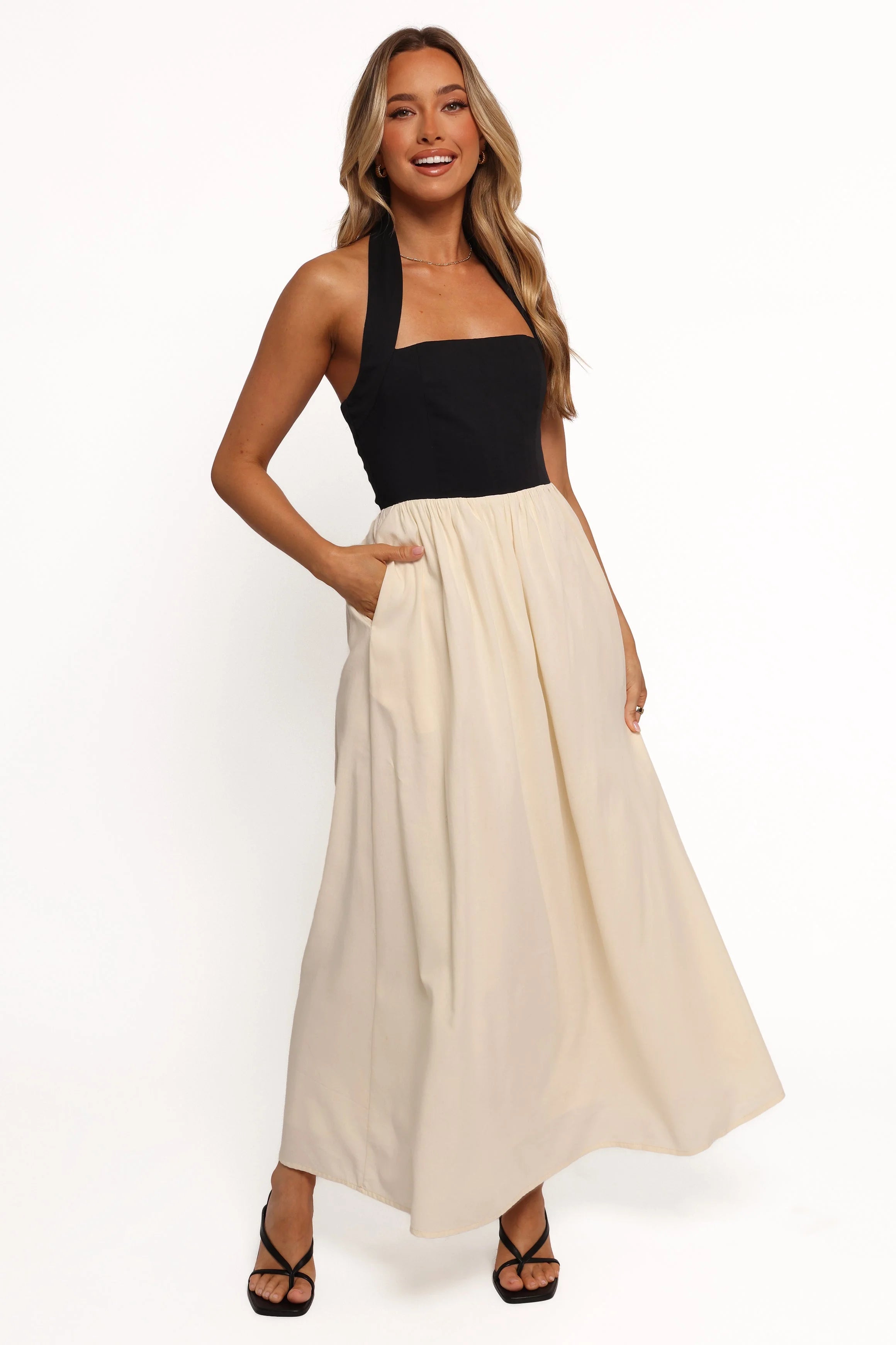 Jayden Maxi Dress Black Cream