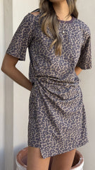 Ravina Mini Dress Leopard Print