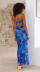 Miya Maxi Dress Blue Floral