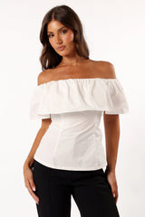 Emery Off the Shoulder Top White