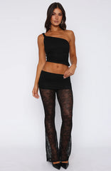 In Your Eyes Lace Pants Black