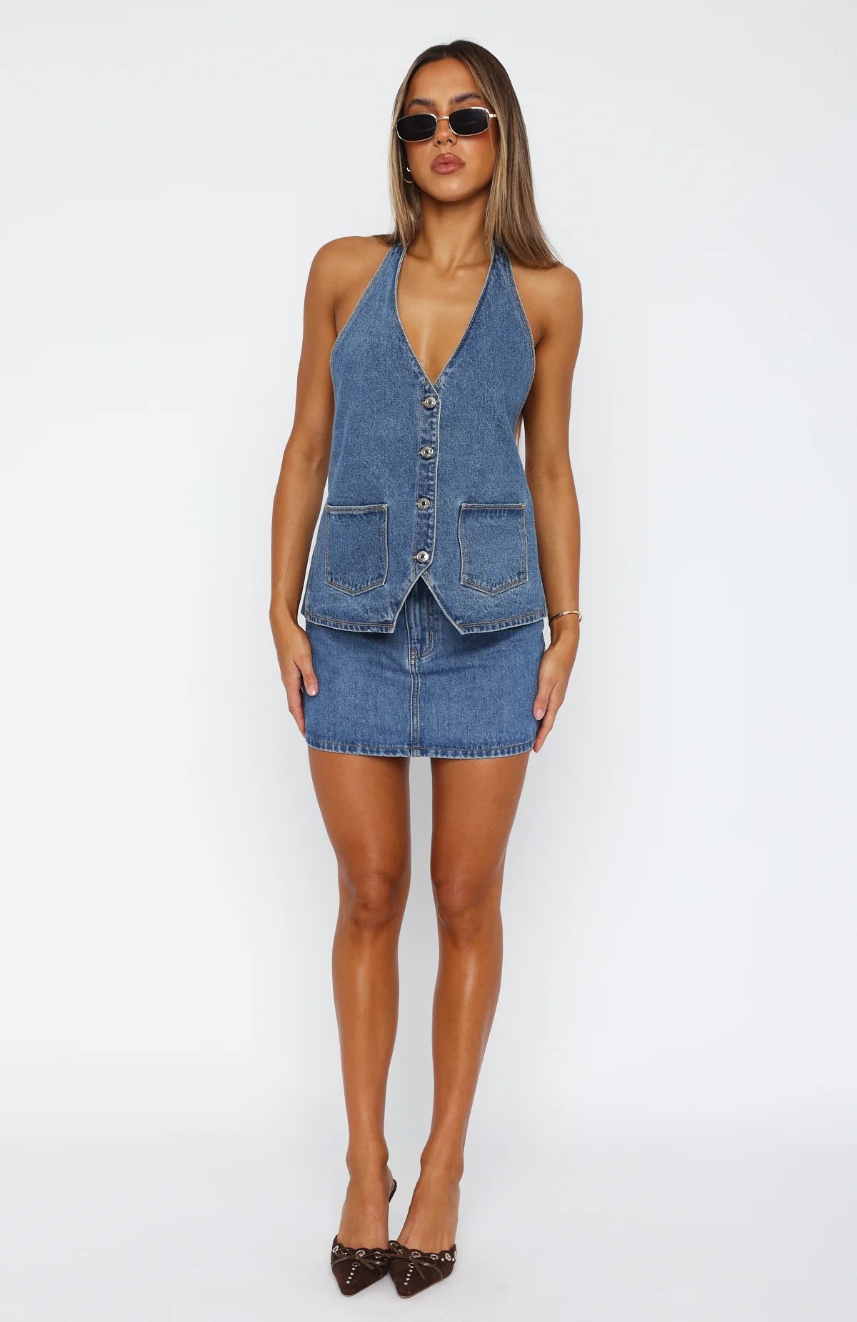 Holla At Me Mini Skirt Admiral Blue