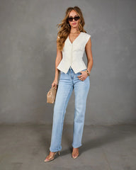 Lead Role Padded Shoulder Vest Top