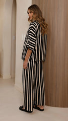Layla Knit Wide Leg Pants Black