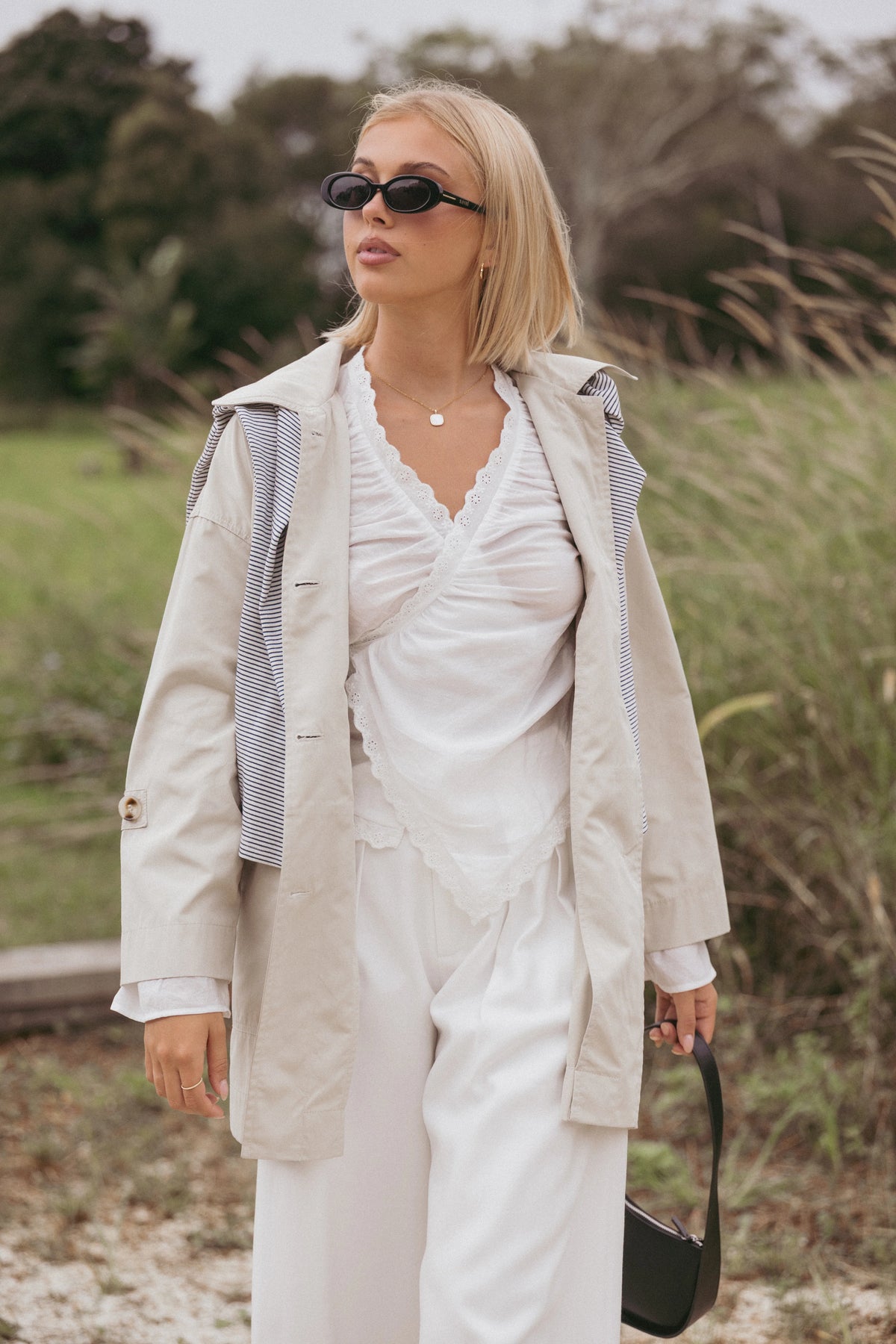 Stella Button Front Collar Jacket Taupe
