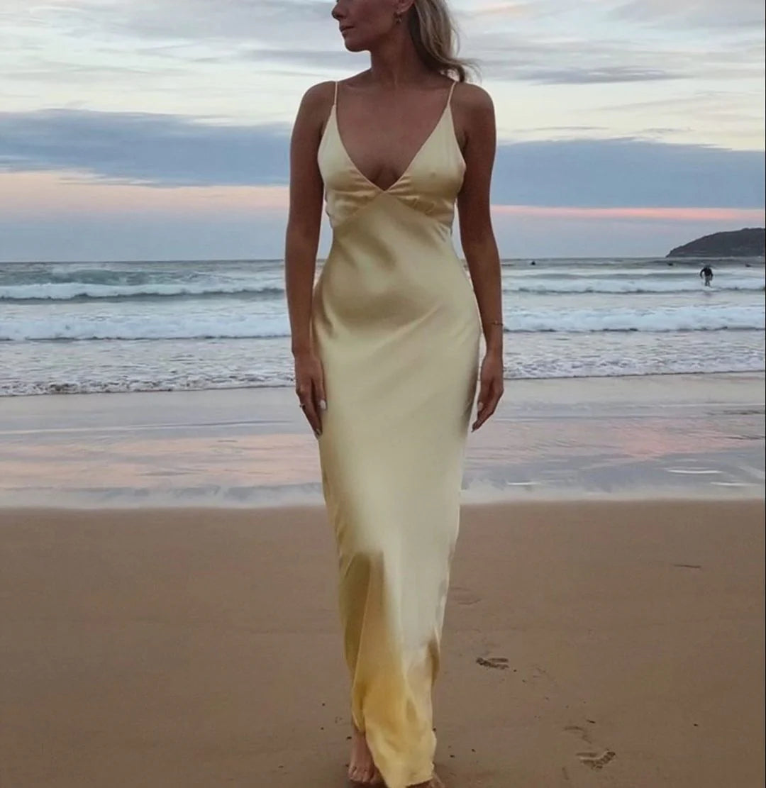 Ziah Maxi Dress Lemon