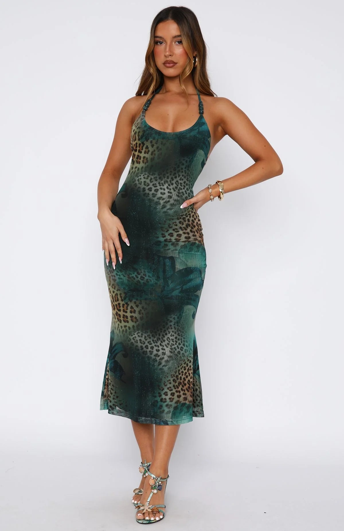Tropic Like Its Hot Midi Dress Mystic Blossom