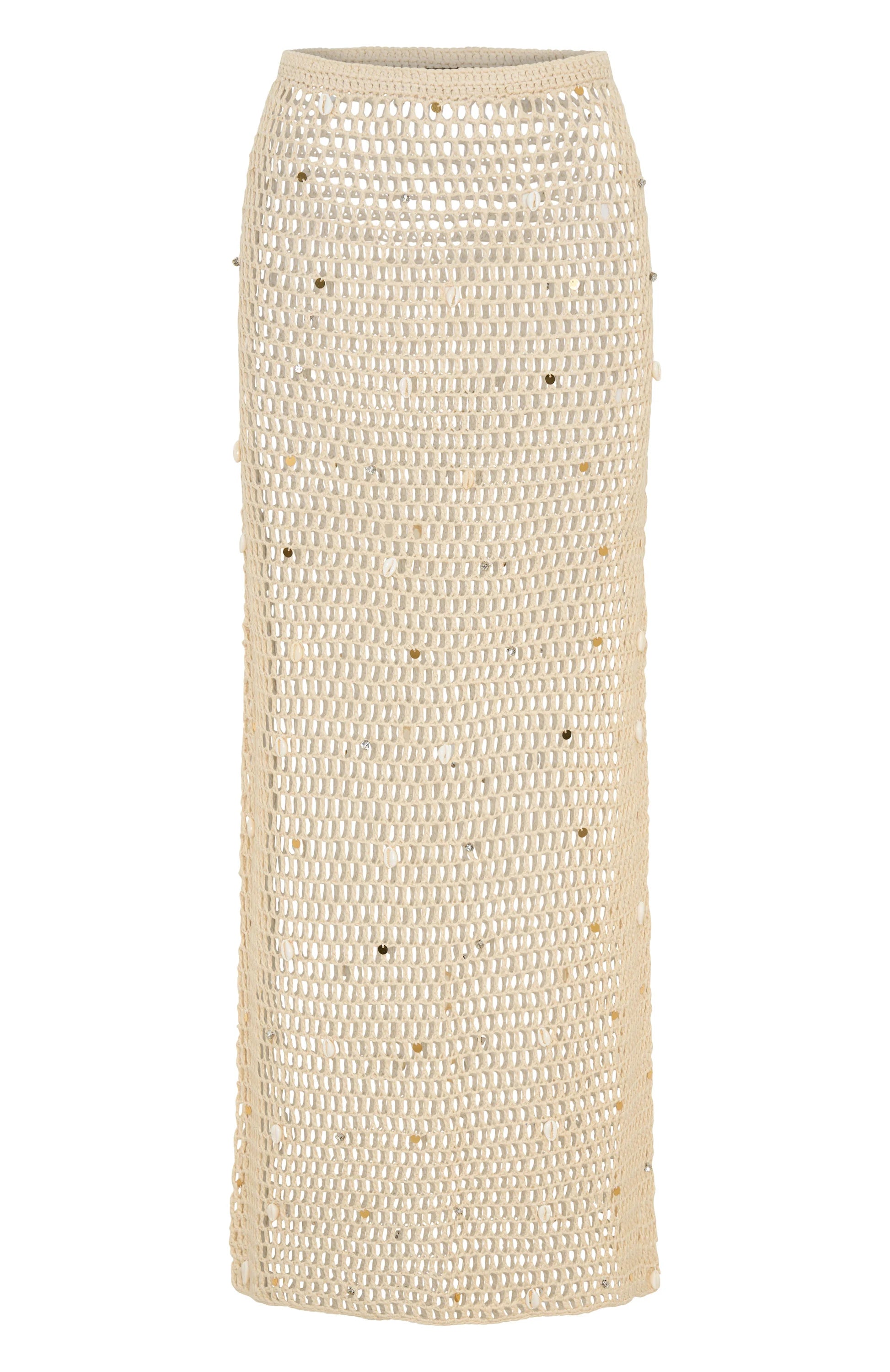 Dance With You Crochet Maxi Skirt Sand