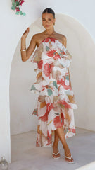 Soho Maxi Dress Blush Lotus