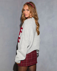 Wrap Me Up Graphic Bow Knit Sweater