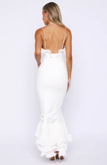 Dancing Petals Maxi Dress Off White