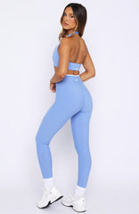 Form Leggings Blueberry White