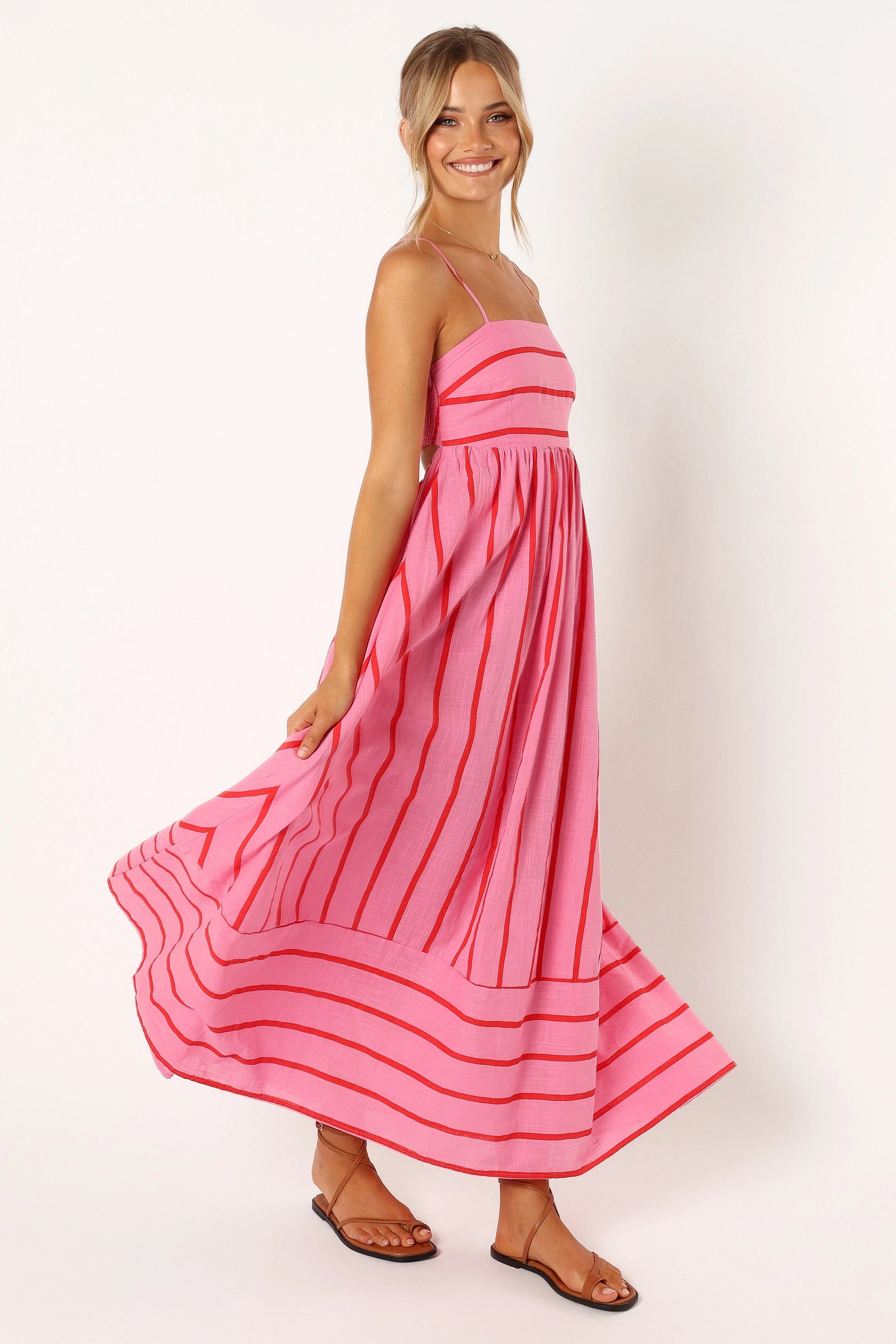 Pixie Maxi Dress Pink Red