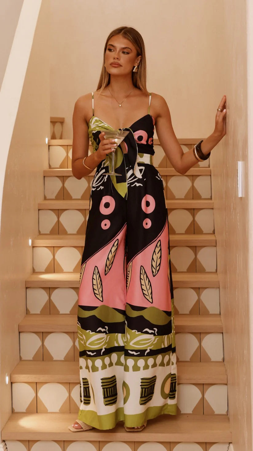Teresa Jumpsuit Green Pink