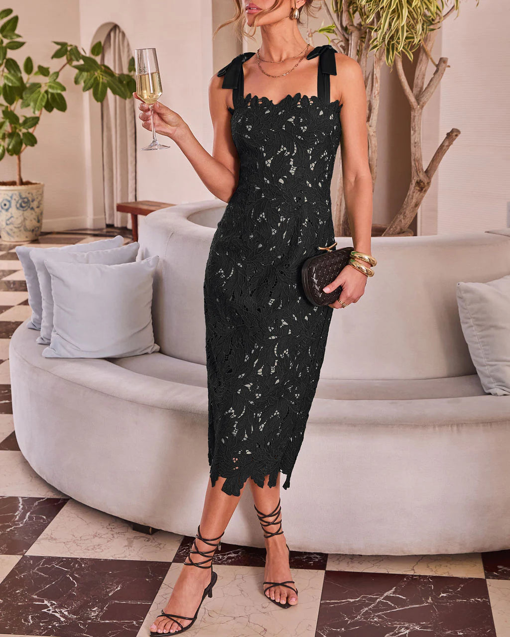 Warm Intentions Lace Midi Dress