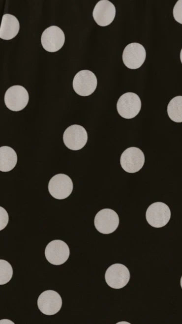 Onella Semi Sheer Maxi Skirt Black White Polka Dot