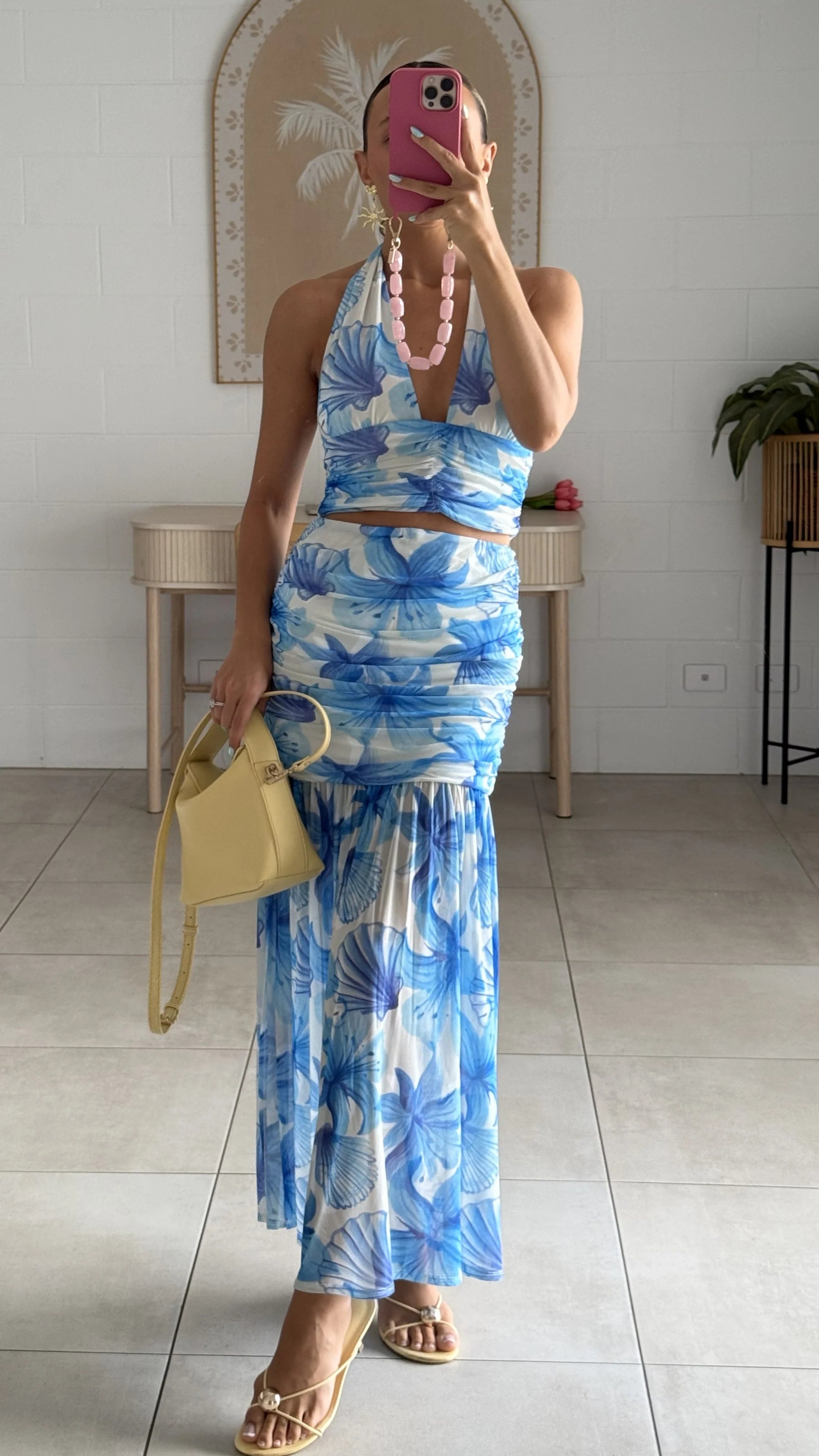 Missy Maxi Skirt Ocean Bloom