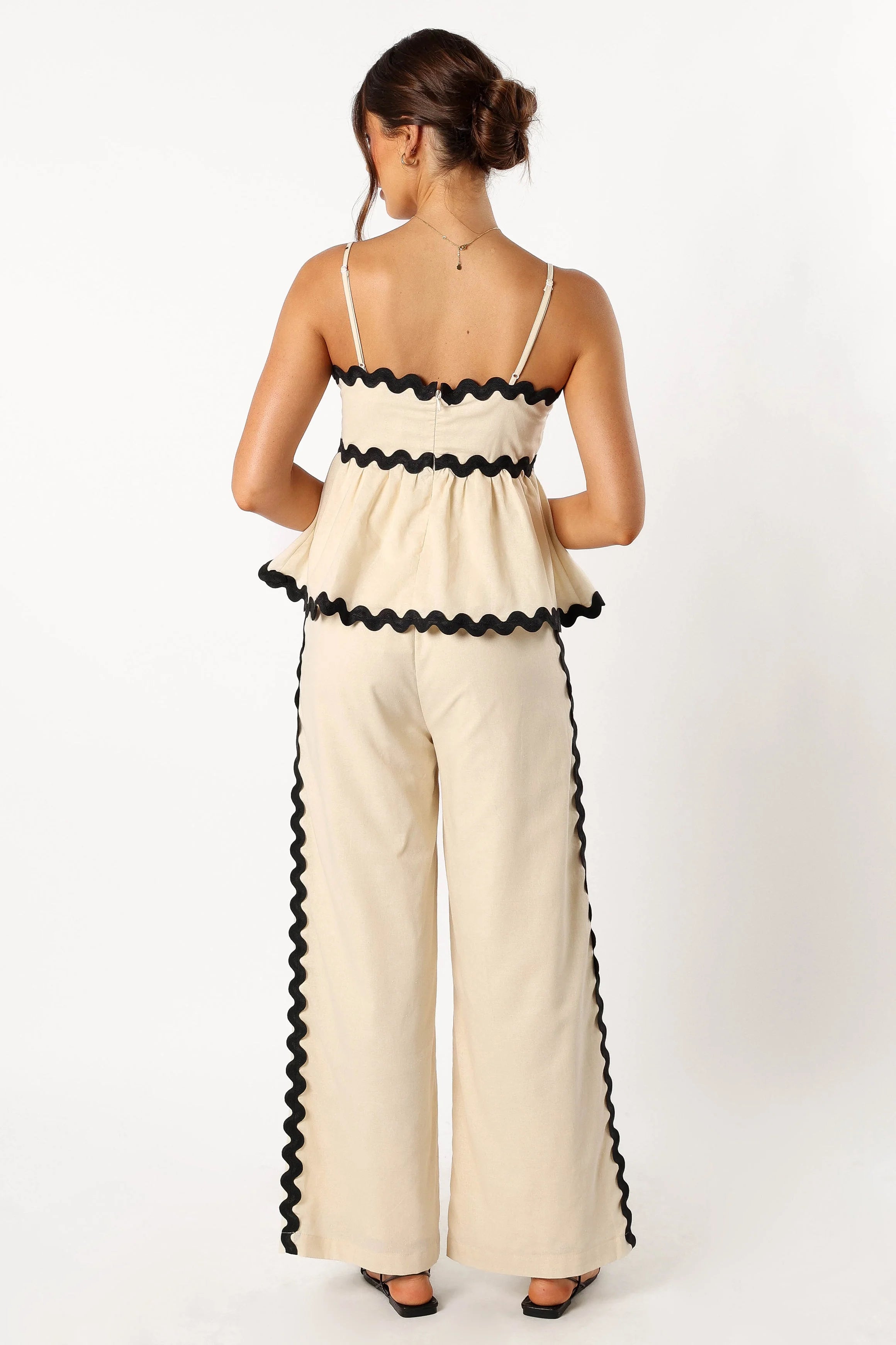 Mollymook Pants Cream Black