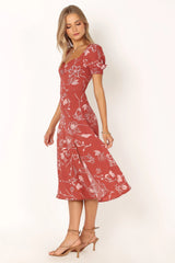 Franklin Dress Rust Floral