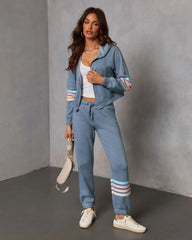 Seloria Striped Hem Sweatpants
