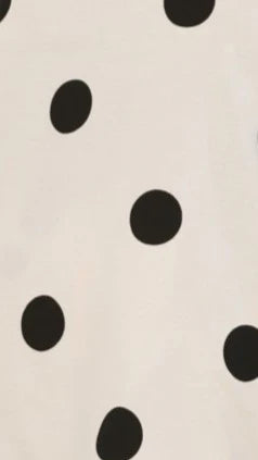Hazelle Strapless Top Beige Black Polka Dot